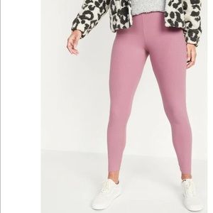 Mauve ribbed legging